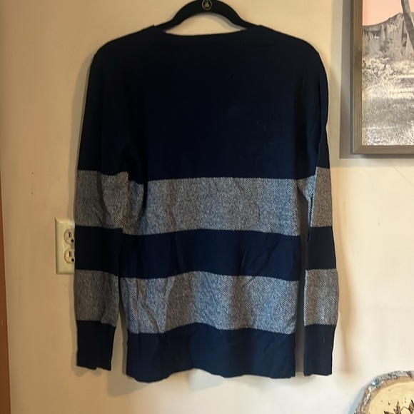 ❤️FINAL SALE❤️ Banana Republic | Filpucci Navy Stripe Merino Sweater Small - Picture 9 of 9
